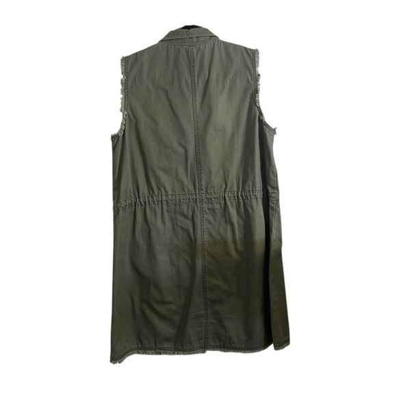 Ro & De Womens Utility Jacket Small Green Sleeveless Vest - Picture 2 of 3